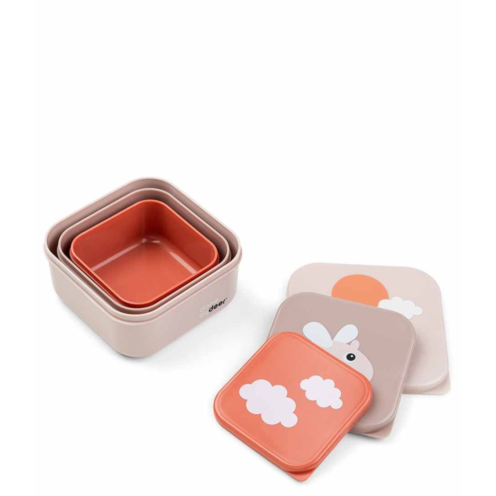 DoneByDeer Recipientes set 3 pcs Happy clouds Powder