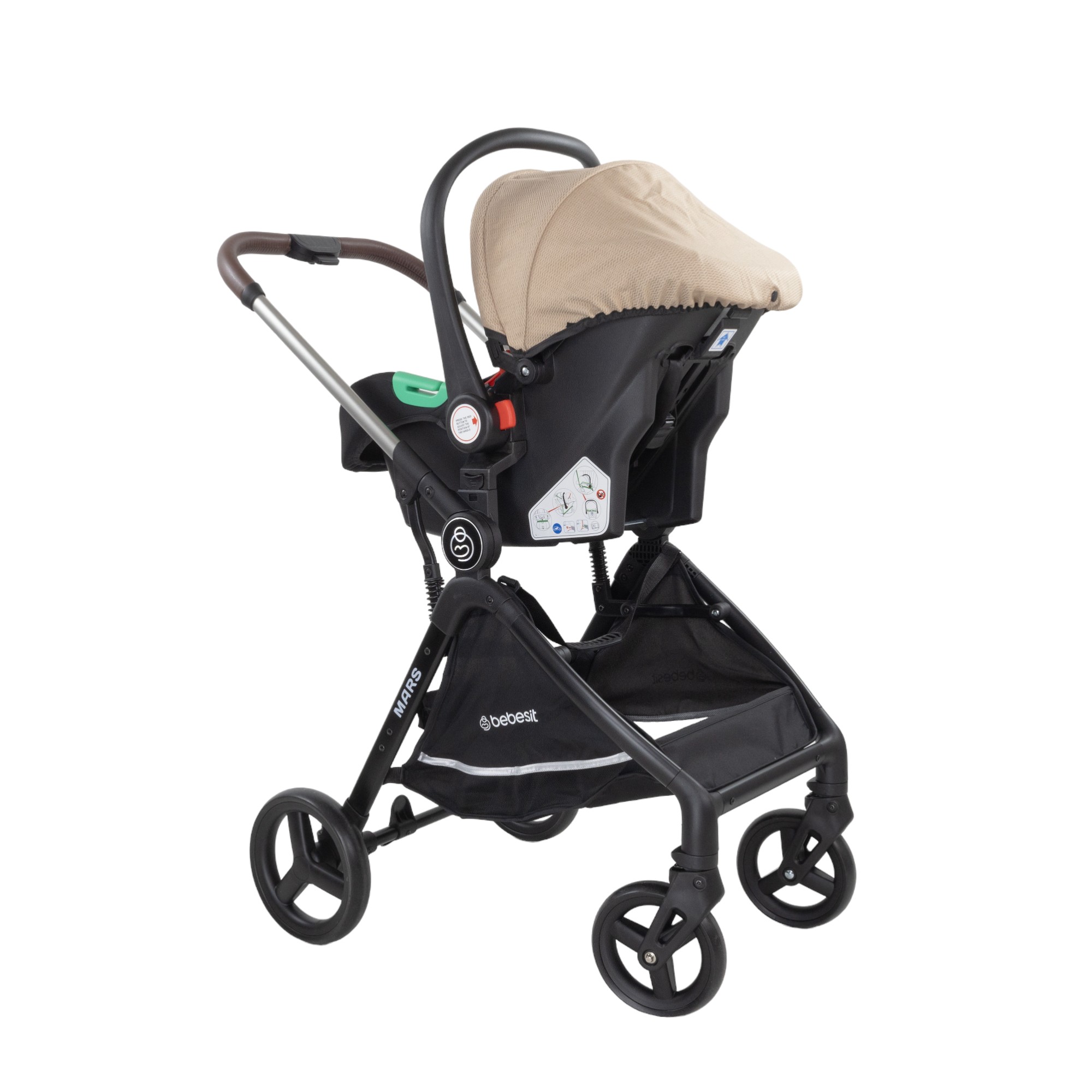 Bebesit Travel System Mars LX Baby Silla I-size + Base Isofix