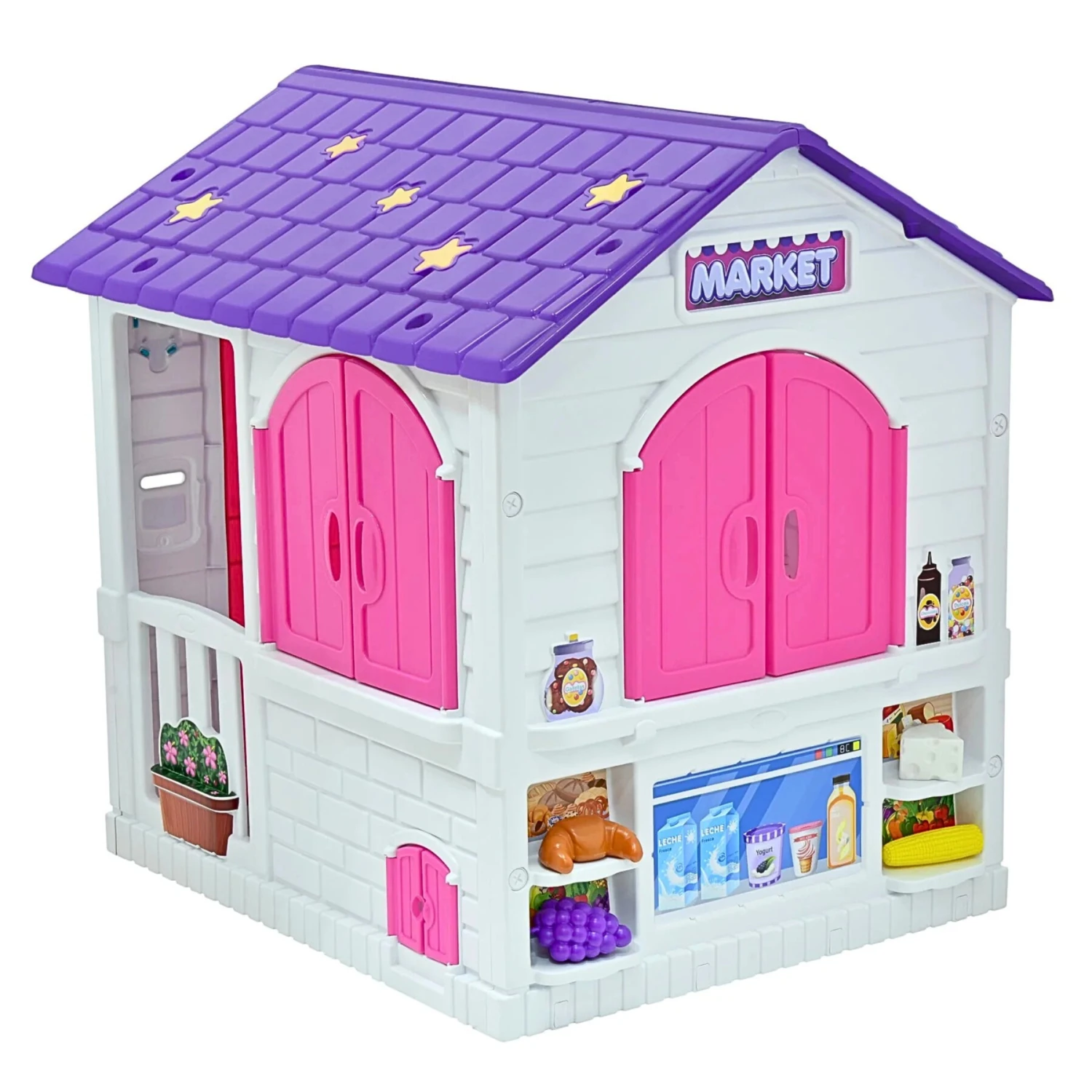 Bebesit Casa de Jardín y Mercado 2en1 Playhouse