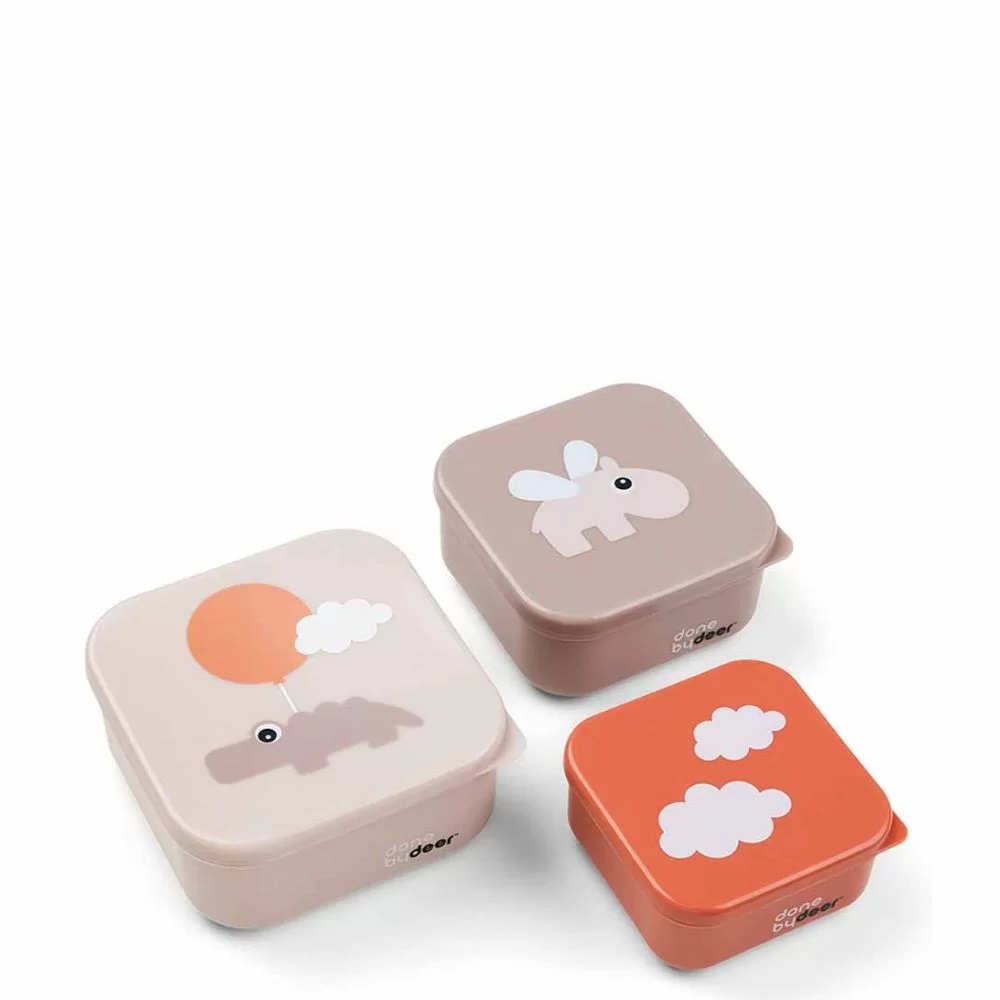 DoneByDeer Recipientes set 3 pcs Happy clouds Powder