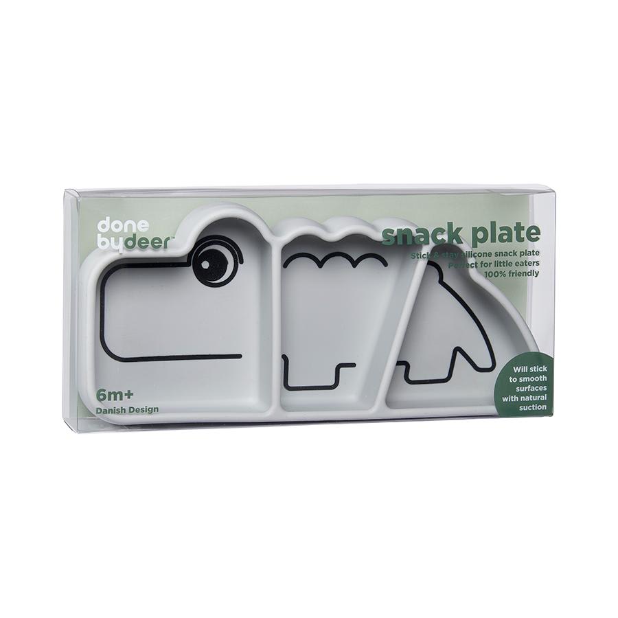 DoneByDeer Plato Silicona Croco Gris