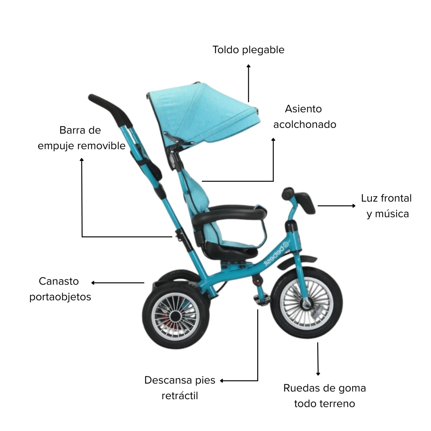 Bebesit Triciclo 360 Asiento Giratorio