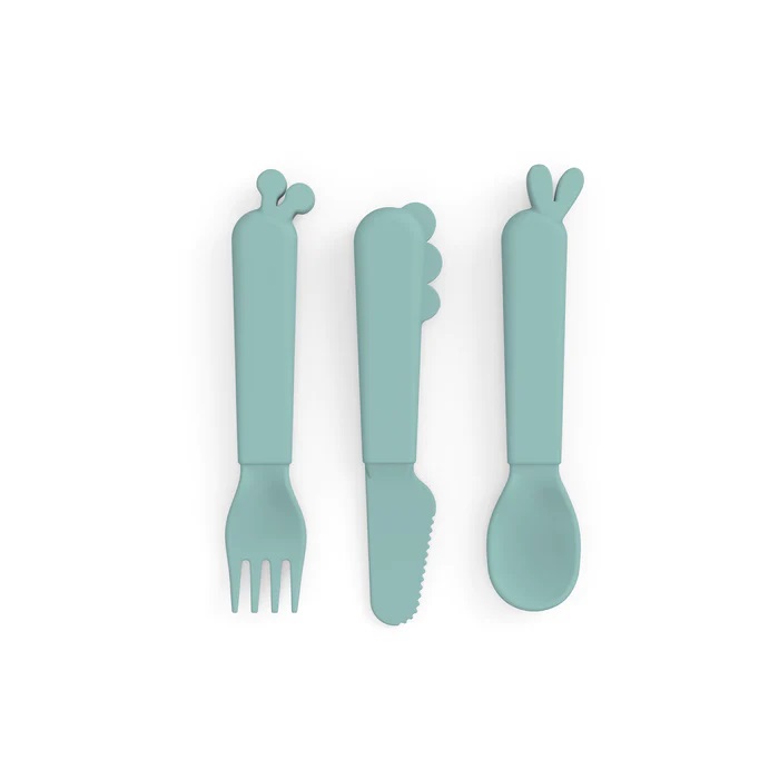 DoneByDeer Kiddish Set de Cubiertos Deer friends Blue