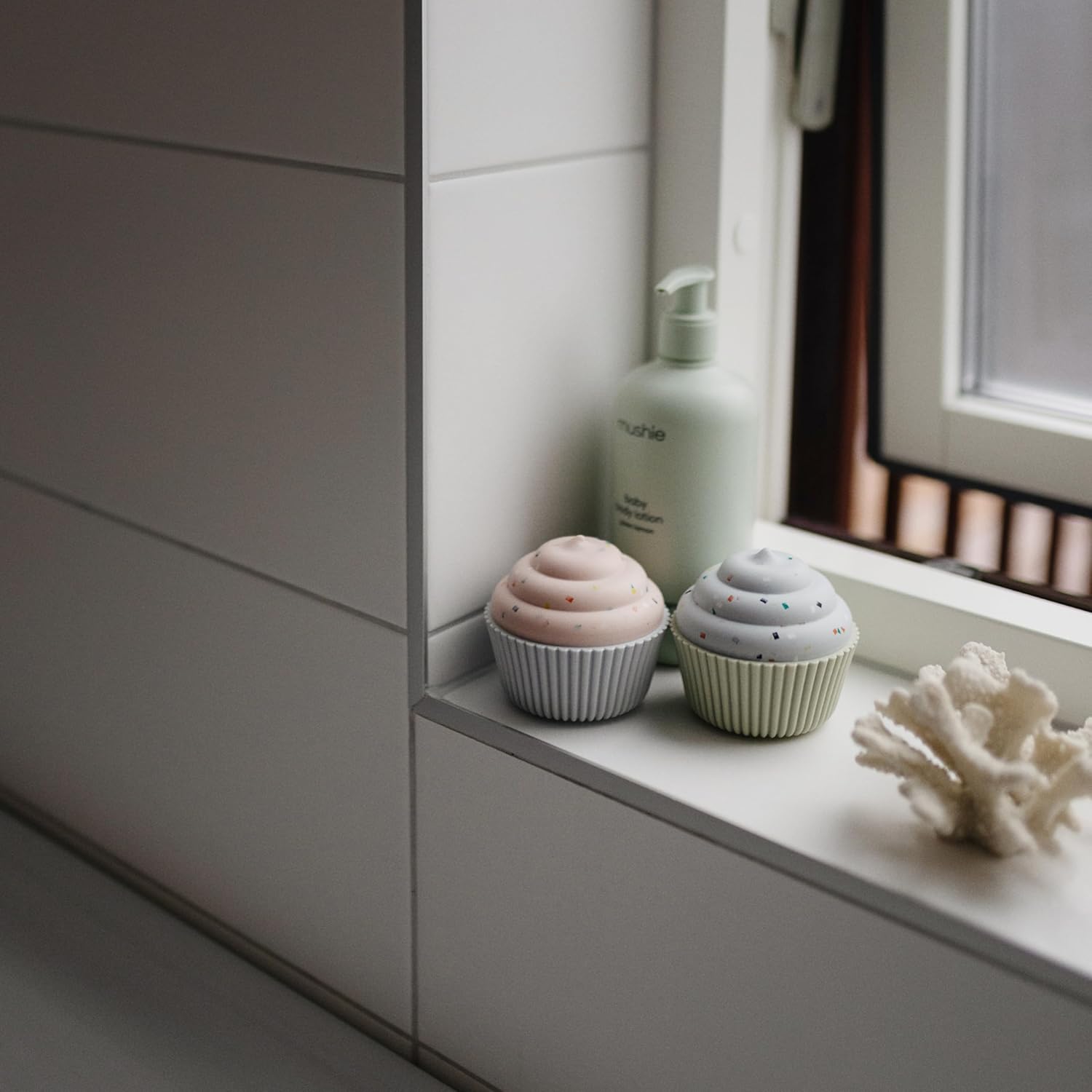 Mushie Jueguetes de Baño Cupcakes Multi