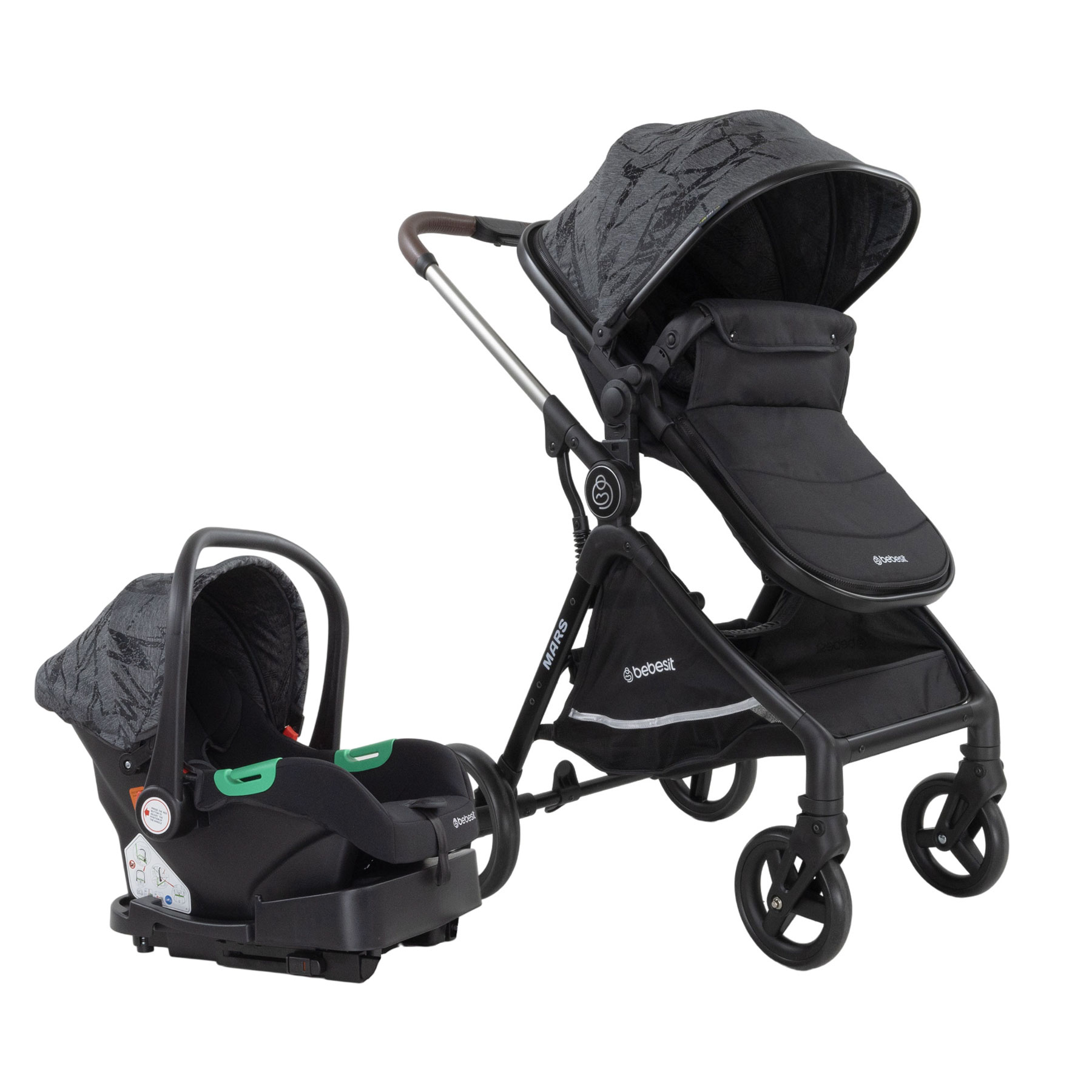 Bebesit Travel System Mars LX Baby Silla I-size + Base Isofix