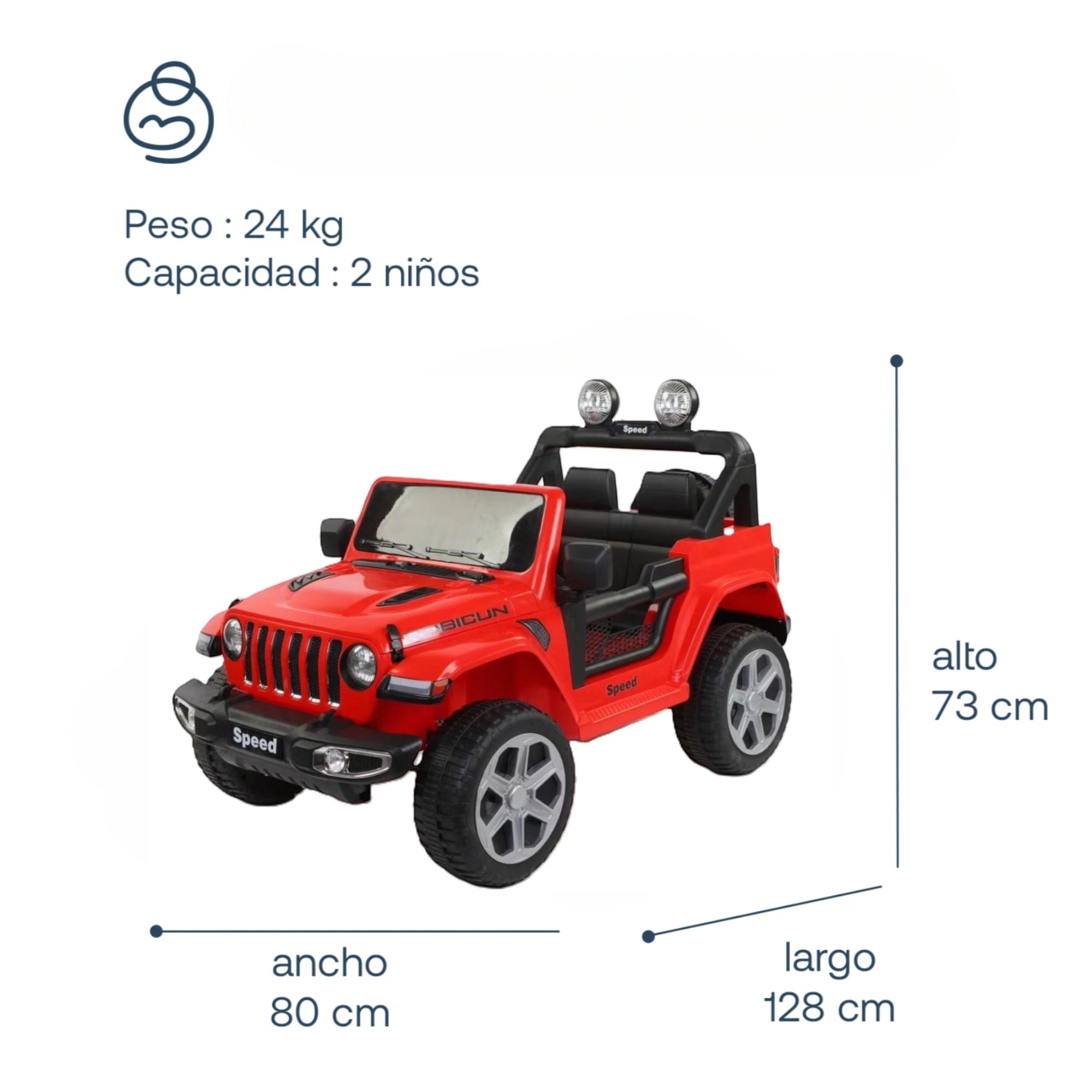 Bebesit Jeep Renegado a bateria de 12v