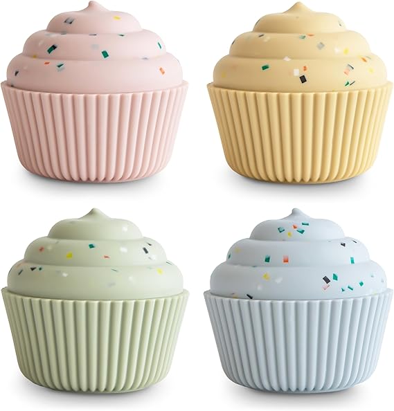 Mushie Jueguetes de Baño Cupcakes Multi