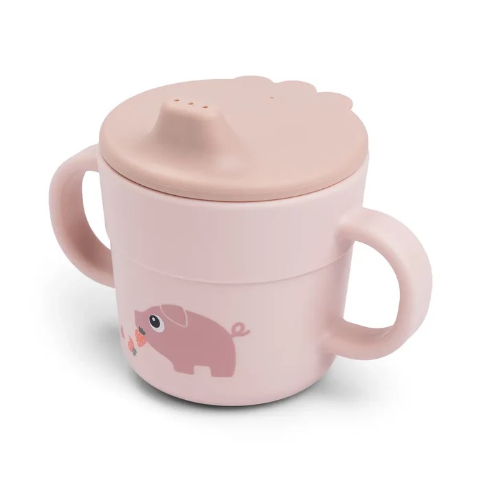 DoneByDeer Vaso con Asas Granja Rosa