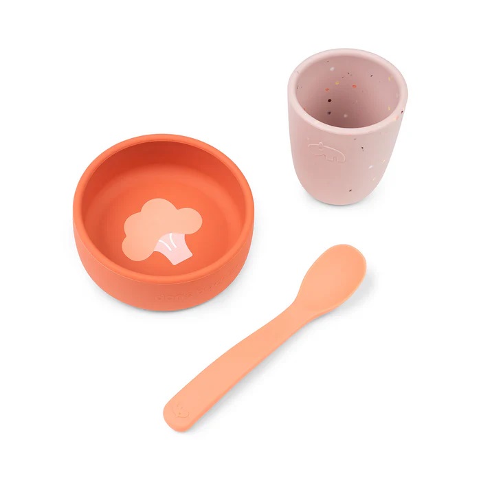 DoneByDeer Primer Set Alimentacion Silicona Papaya