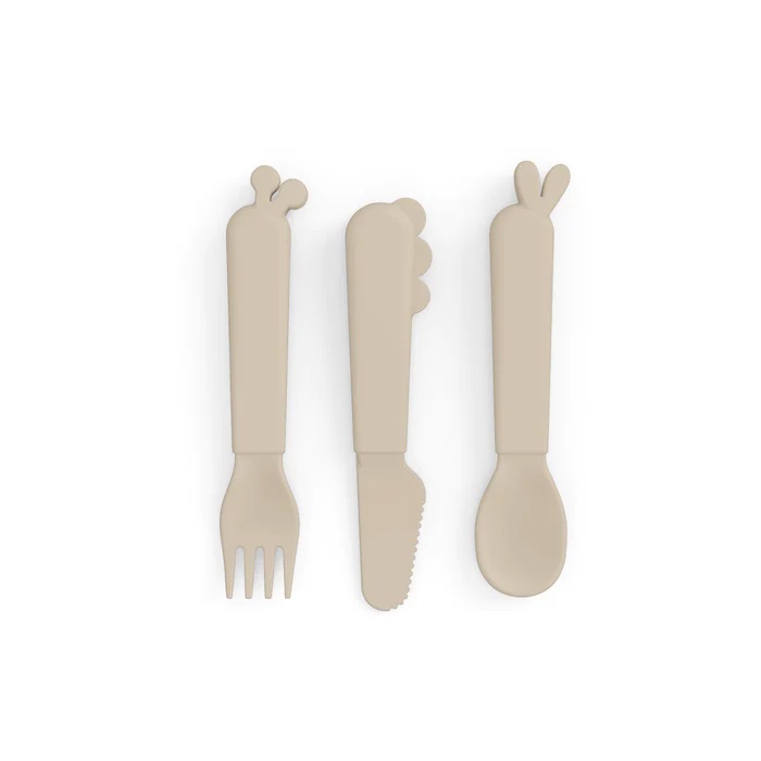 DoneByDeer Kiddish Set de Cubiertos Deer friends Sand